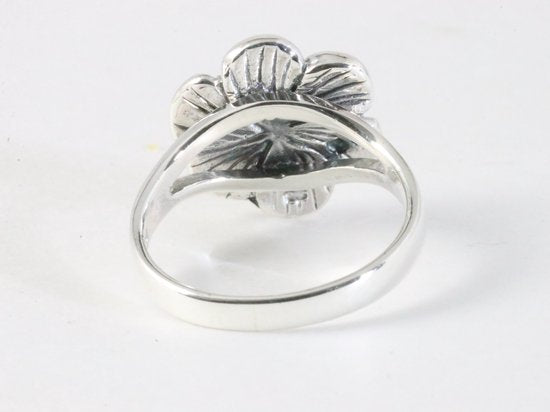 Zilveren ring met roos afbeelding 3