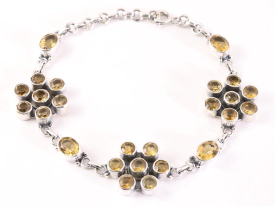 Zilveren armband met citrien afbeelding 1