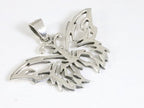 Opengewerkte zilveren vlinder hanger afbeelding 2