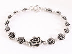 Zilveren armband met roosjes afbeelding 1