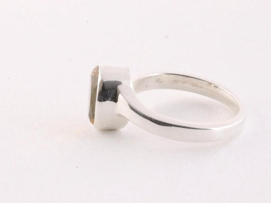 Zilveren ring met citrien afbeelding 2