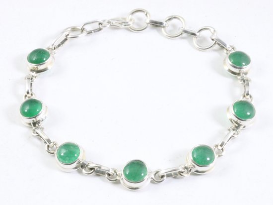 Zilveren armband met jade afbeelding 1