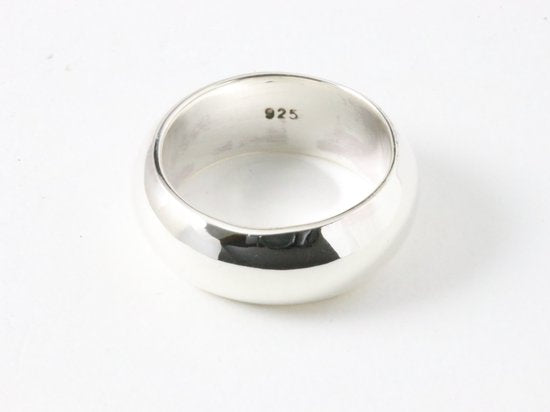 Brede gladde zilveren ring afbeelding 2