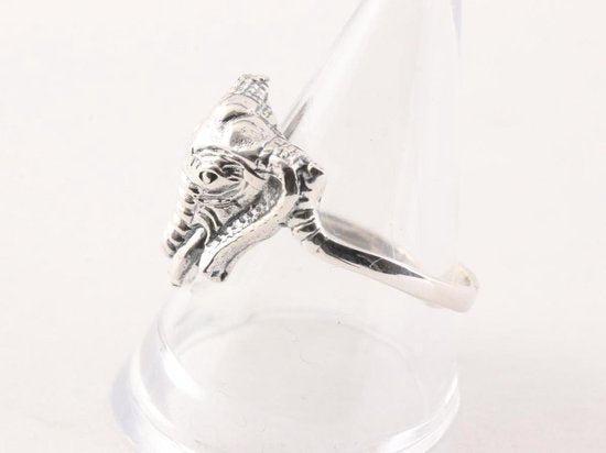 Fijne zilveren olifant ring afbeelding 2