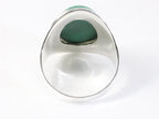Bewerkte zilveren ring met malachiet afbeelding 3