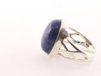 Opengewerkte zilveren ring met lapis lazuli afbeelding 2