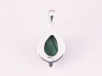Bewerkte druppelvormige zilveren hanger met malachiet afbeelding 3