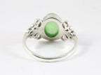 Fijne bewerkte zilveren ring met jade afbeelding 3