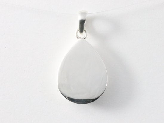Druppelvormige hoogglans zilveren hanger met welo opaal afbeelding 3