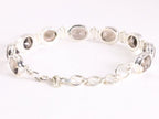 Zware zilveren armband met rookkwarts afbeelding 3