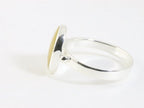 Hoogglans zilveren ring met gele agaat afbeelding 2
