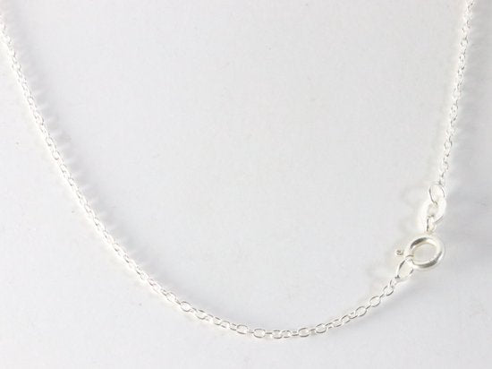 Fijne zilveren hanger met lapis lazuli aan ketting afbeelding 4