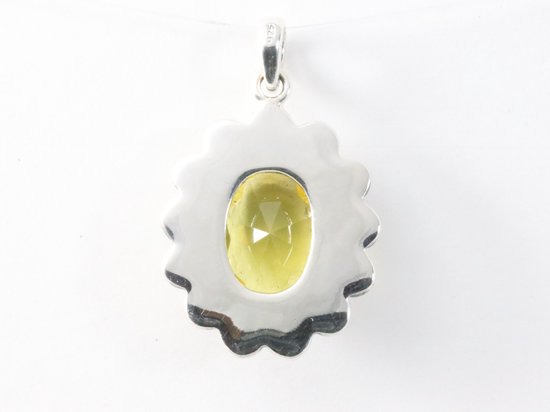 Bewerkte zilveren hanger met citrien afbeelding 3