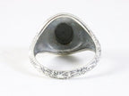 Bewerkte zilveren ring met onyx afbeelding 3