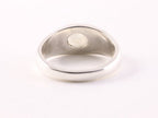 Hoogglans zilveren ring met regenboog maansteen afbeelding 3