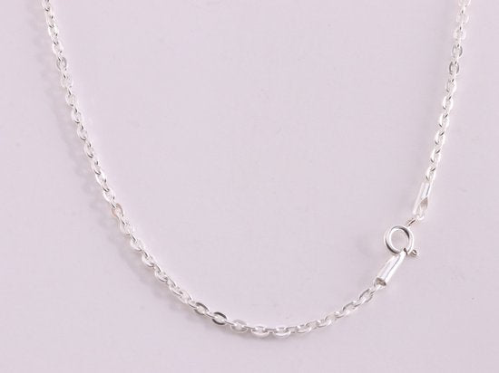 Grote zilveren hanger met lapis lazuli aan ketting afbeelding 4