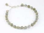 Armband van labradoriet en zilveren kralen afbeelding 1