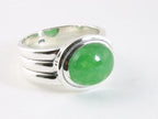 Zware zilveren ring met jade afbeelding 1