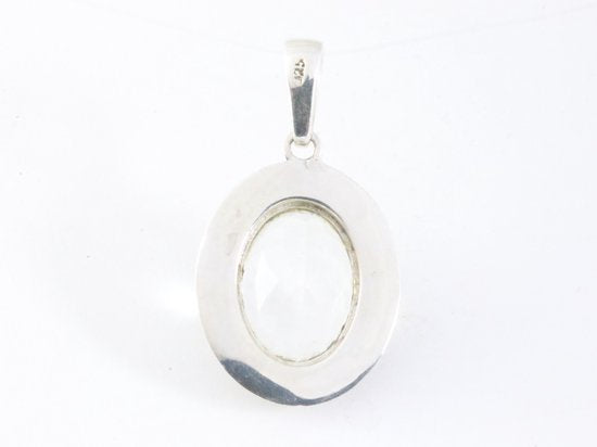 Bewerkte zilveren hanger met bergkristal afbeelding 3