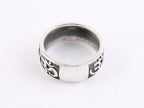 Zilveren ring met ohm tekens afbeelding 2