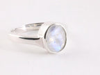 Zilveren ring met regenboog maansteen afbeelding 1