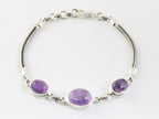 Zilveren armband met amethist afbeelding 1