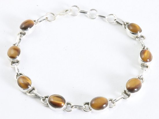 Zilveren armband met tijgeroog afbeelding 1