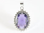 Bewerkte zilveren hanger met amethist afbeelding 4