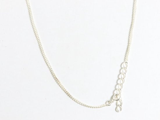 Bewerkte zilveren ketting met groene aventurijn afbeelding 4