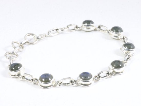 Zilveren armband met labradoriet afbeelding 2