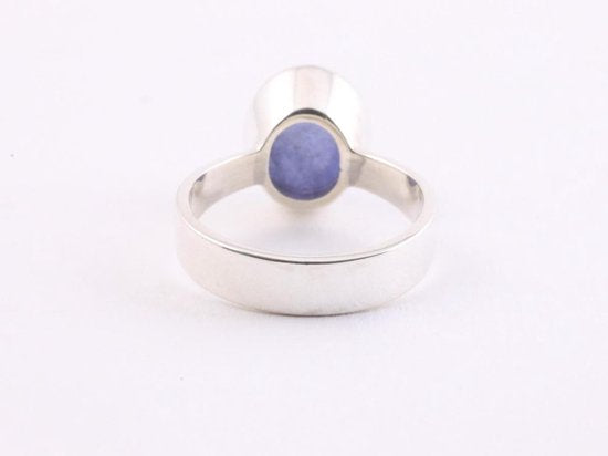 Zilveren ring met tanzaniet afbeelding 4