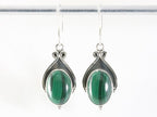 Bewerkte zilveren oorbellen met malachiet afbeelding 4