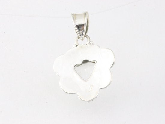 Bewerkte zilveren hanger met bergkristal afbeelding 3