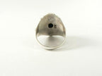 Bewerkte zilveren ring met onyx afbeelding 4