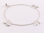 Fijne zilveren enkelband met olifantjes afbeelding 2