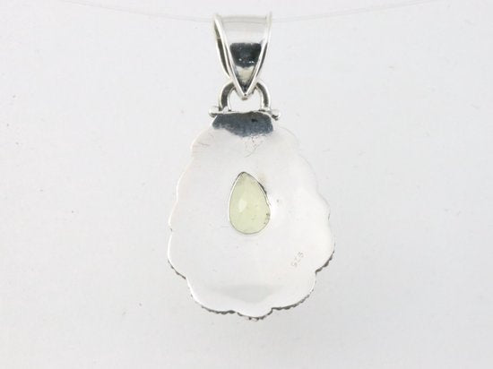 Traditionele bewerkte zilveren hanger met citrien afbeelding 3