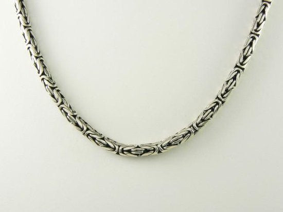 Zilveren ketting met koningsschakel afbeelding 4