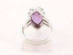 Bewerkte zilveren ring met amethist afbeelding 3
