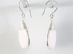 Zilveren oorbellen met roze lace agaat afbeelding 2