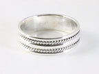 Zilveren ring met kabelpatronen afbeelding 1