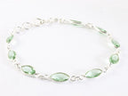 Fijne zilveren armband met groene amethist afbeelding 2