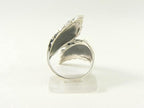 Bladvormige zilveren ring met fijne bewerking afbeelding 4