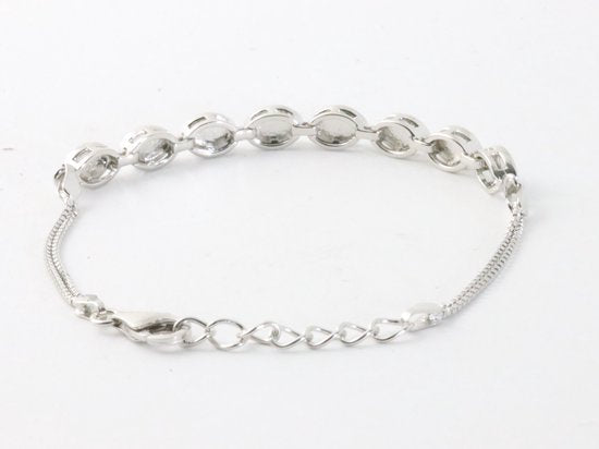 Hoogglans zilveren armband met welo opaal afbeelding 3