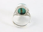 Ovale zilveren ring met Tibetaanse turkoois afbeelding 3