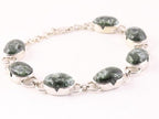 Zilveren armband met grote serafiniet stenen afbeelding 2