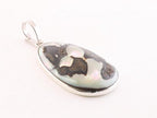 Zilveren hanger met Mexicaanse abalone schelp aan snake ketting afbeelding 2