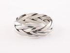 Gevlochten zilveren ring afbeelding 1