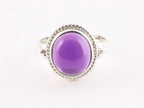 Bewerkte zilveren ring met amethist afbeelding 4