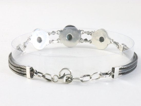 Bewerkte zilveren armband met malachiet afbeelding 3