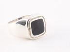 Zilveren zegelring met onyx afbeelding 1